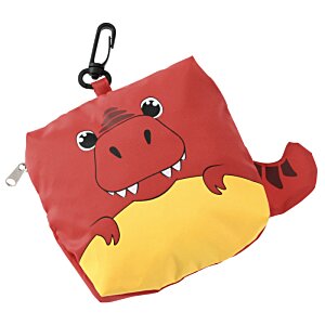 Additional Image 1 - a red and yellow bag with a cartoon dinosaur face