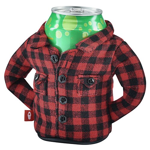 Additional Image 1 - a red and black plaid shirt