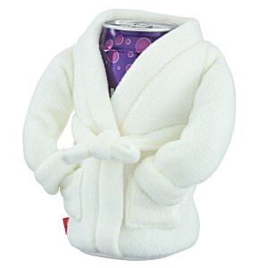 Additional Image 1 - a white robe with a purple shirt