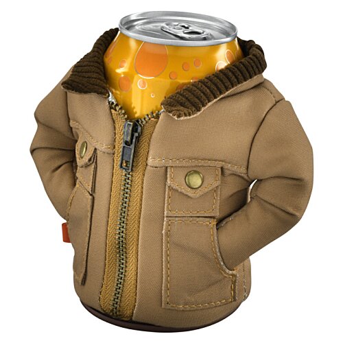 Additional Image 1 - a brown jacket with a zipper on it