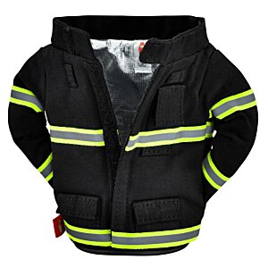 Additional Image 3 - a black jacket with yellow stripes