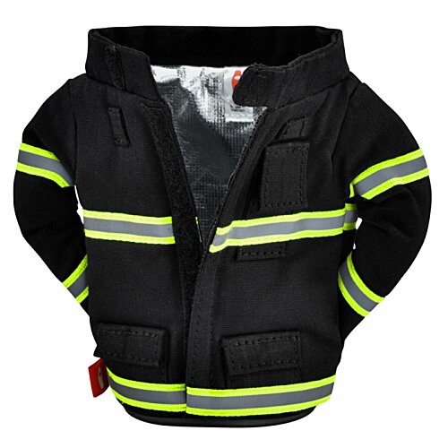 Additional Image 3 - a black jacket with yellow stripes
