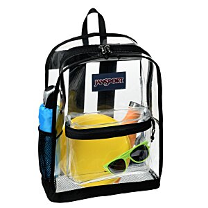 Additional Image 2 - a clear backpack with a yellow object inside