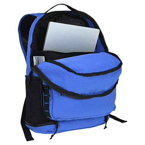 Additional Image 2 - a blue backpack with a laptop in it