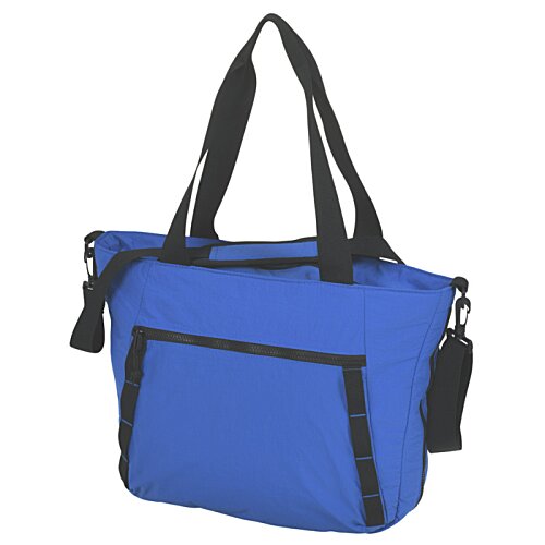 Additional Image 1 - a blue bag with black handles