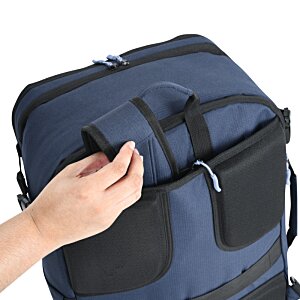 Additional Image 5 - a hand holding a blue and black bag