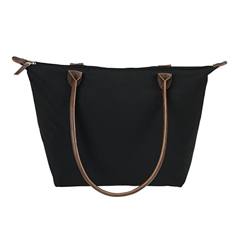 Additional Image 2 - a black bag with brown handles