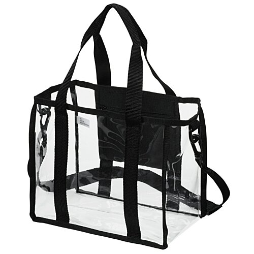 Additional Image 1 - a clear bag with black straps