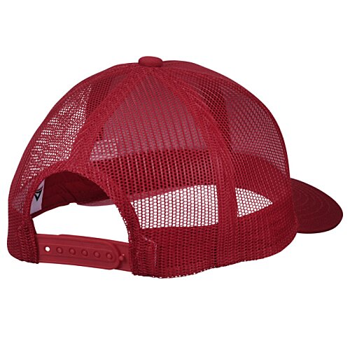 Additional Image 1 - a red hat with a mesh cap