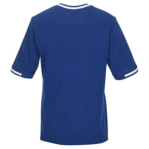 Additional Image 1 - a blue shirt with white trim