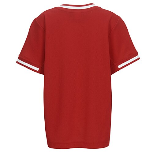 Additional Image 1 - a red shirt with white trim
