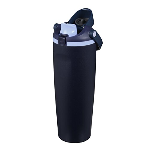 Additional Image 3 - a black water bottle with a lid