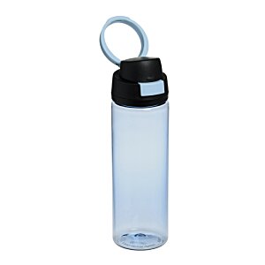Additional Image 3 - a clear plastic water bottle with a black cap