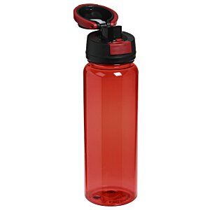Additional Image 2 - a red water bottle with a black lid