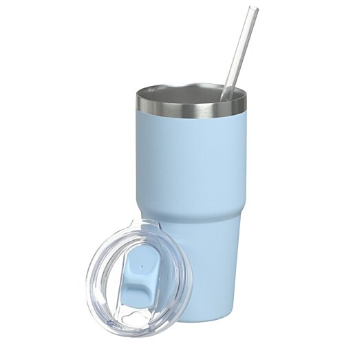 Additional Image 3 - a blue tumbler with a straw