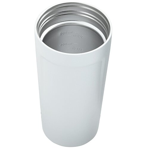 Additional Image 2 - a white cylindrical container with a silver rim