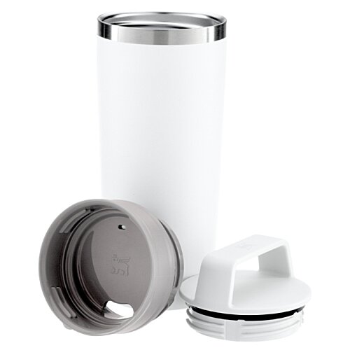 Additional Image 3 - a white and grey tumbler