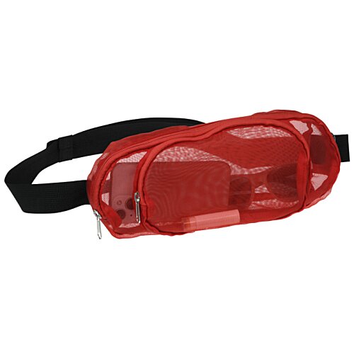 Additional Image 1 - a red eye mask with black straps