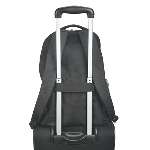 Additional Image 5 - a black suitcase with silver handles