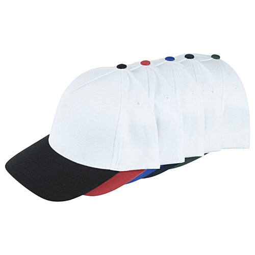 Additional Image 4 - a white cap with black and red stripes