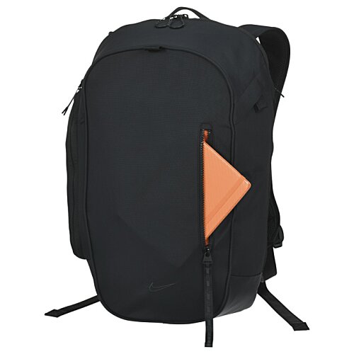 Additional Image 5 - a black backpack with orange triangle on it