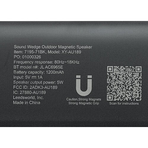 Additional Image 6 - a black rectangular object with white text