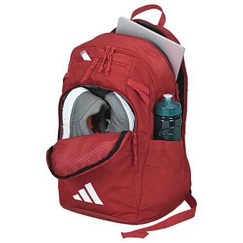 Additional Image 2 - a red backpack with a white logo