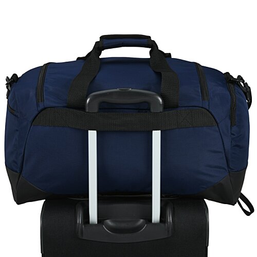 Additional Image 2 - a blue duffel bag with black handles