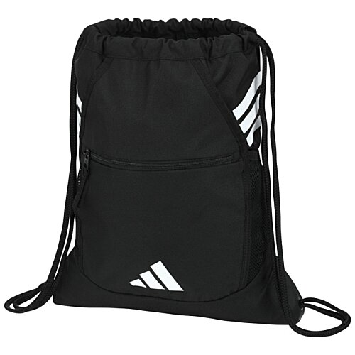 Additional Image 1 - a black backpack with white stripes