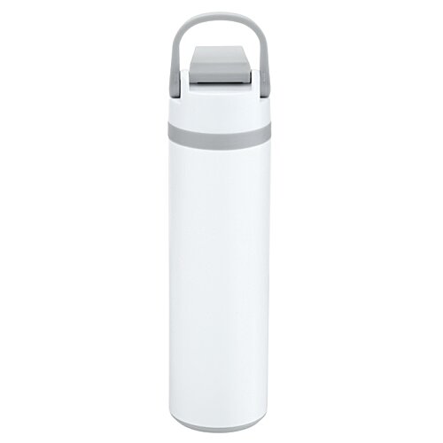 Additional Image 1 - a white water bottle with a grey cap