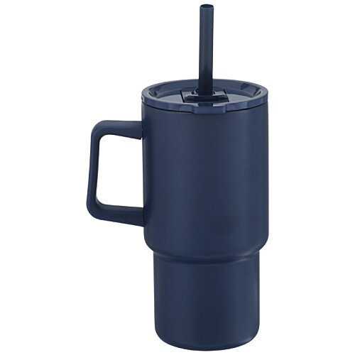Additional Image 1 - a blue mug with a straw