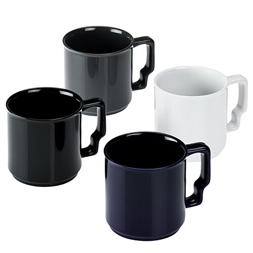 Additional Image 1 - a group of black and white coffee mugs