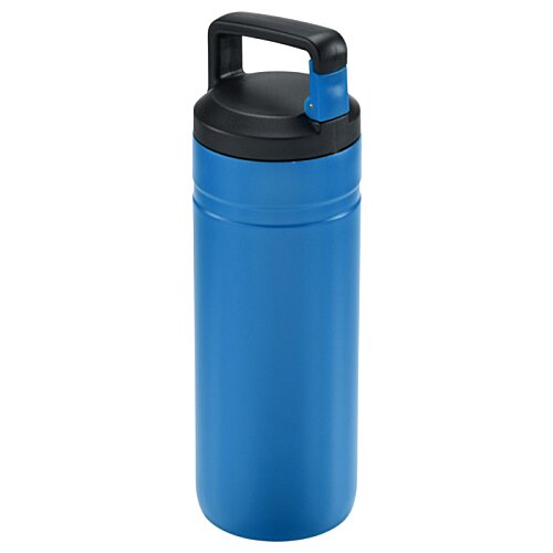 Additional Image 1 - a blue water bottle with a black handle