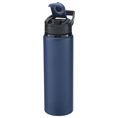 Additional Image 3 - a blue water bottle with a black lid