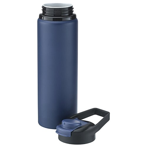 Additional Image 4 - a blue thermos with a black cap