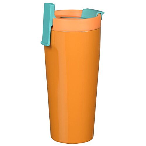 Additional Image 4 - an orange cup with a blue tape