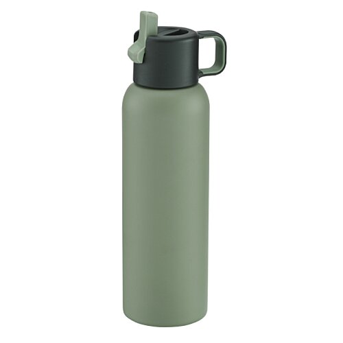 Additional Image 4 - a grey water bottle with a black lid