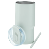 Additional Thumbnail Image 3 - a white cup with a lid and straw