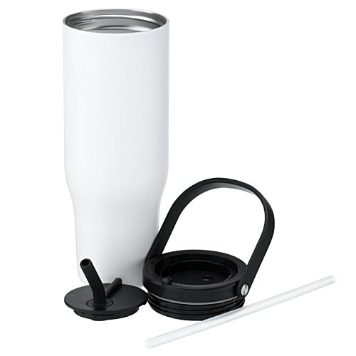 Additional Image 3 - a white cup with a black handle
