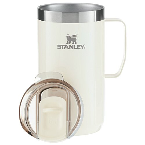 Additional Image 3 - a white and silver coffee mug