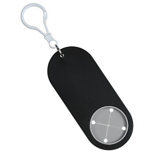 Additional Image 1 - a black and white key chain