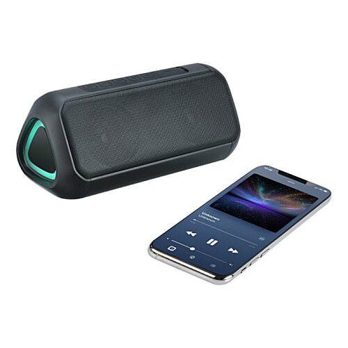Additional Image 6 - a black rectangular speaker next to a cell phone