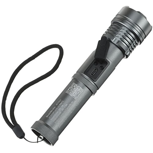 Additional Image 3 - a black flashlight with a strap