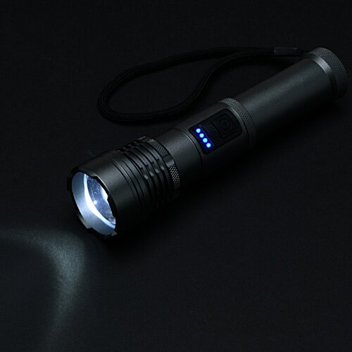 Additional Image 4 - a black flashlight with a blue light