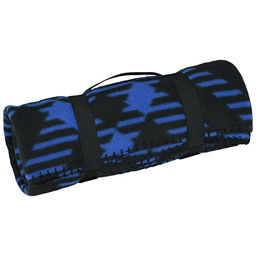 Additional Image 3 - a blue and black blanket