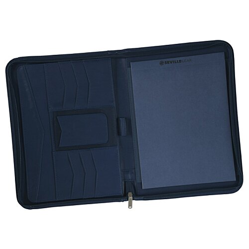 Additional Image 4 - a black leather organizer with a pen