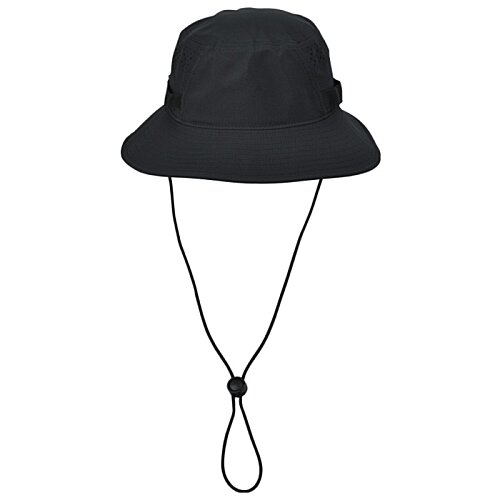 Additional Image 1 - a black hat with a strap