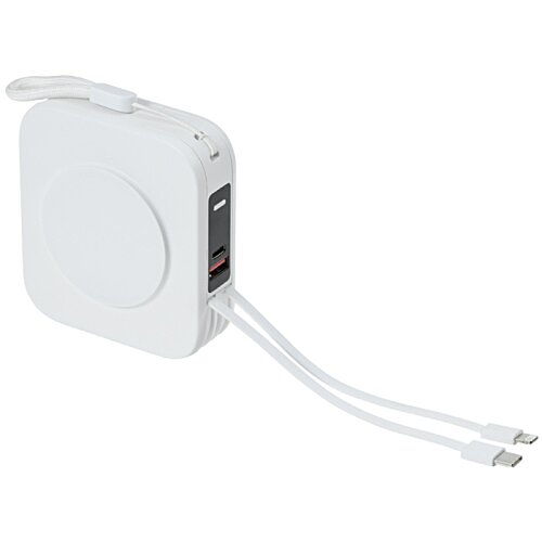 Additional Image 4 - a white tape measure with a black button