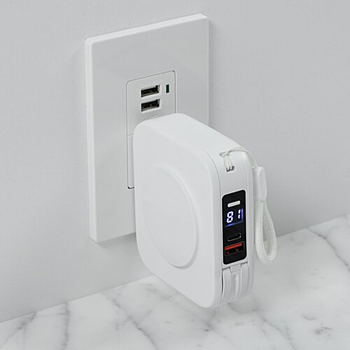 Additional Image 7 - a white rectangular object with a blue and black button