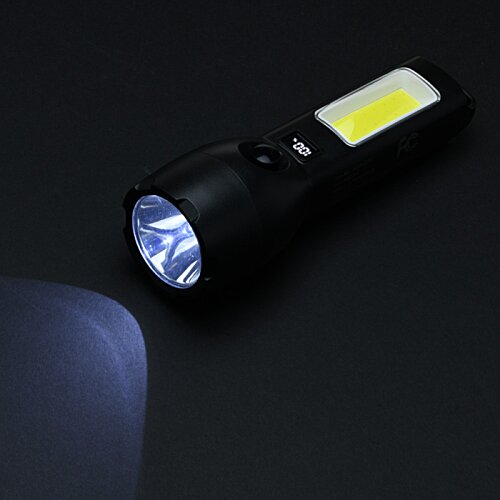 Additional Image 4 - a black flashlight with a yellow light